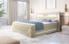 Boxspringbett Moonlight mit LED, USB und Stauraum 140x200 Beige H2 Bild 3