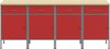 vidaXL Werkbank mit Schubladen 4 pcs Rot und Grau 200 x 55 x 85 cm 3321385 Bild 3