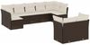 vidaXL 9-tlg. Garten-Sofagarnitur mit Kissen Braun Poly Rattan 3218153 Bild 2