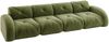 4-Sitzer Sofa 358×95×76 cm aus Chenille Stoff rahmenlos modular, grün Bild 5