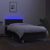 vidaXL Boxspringbett mit Matratze & LED Schwarz 100x200 cm Stoff 3133775 Bild 4