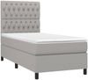 Boxspringbett mit Matratze & LED Stoff Hellgrau 90x200 cm, Härtegrad: H2 [3135085] Bild 3