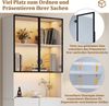 BlingBin Vitrine Glashängeschrank Bücherregal für Sammlerstücke (Schrank Schaukasten, 1-St, 80x30x200 cm) Vitrine mit LED-Leuchten, Bücherregal für Sammlerstücke, Weiß Bild 2