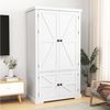 KOMFOTTEU Vorratsschrank Küchenschrank Mehrzweckschrank Sideboard mit 2 verstellbaren Einlegeböden, 76,5 x 40 x 139 cm Bild 2
