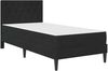vidaXL Bettgestell mit Matratze mit Kopfteil Schwarz 90 x 190 cm Samt 3415258 Bild 3
