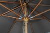 Sonnenschirm Reggio aus Buchenholz und Polyester, modern skandinavisch, Taupe, Ø 300 cm Bild 2