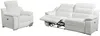 Vente-unique - ARENA Sofa and armchair set Leder Weiß - B 104 cm x H 86 cm x L 100 cm202 cm Bild 4