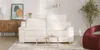 Vente-unique - ARENA Sofa and armchair set Leder Weiß - B 104 cm x H 86 cm x L 100 cm202 cm Bild 2