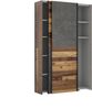 Kleiderschrank >OZZULA< Old – Wood Vintage / Betonoptik grau - 120x190,5x41,6cm (B/H/T) Bild 4