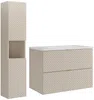 Vente-unique - DORIONI Bathroom furniture set Holz, Platte Beige - B 46,5 cm x H 61,6 cm x L 80 cm Bild 2