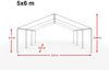 Toolport Partyzelt Pavillon, PE Plane 450 N weiß, 5x6 m Bild 5