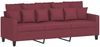 vidaXL 4-tlg. Sofagarnitur mit Kissen Weinrot Stoff 3201646 Bild 5
