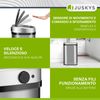 Juskys Automatik Mülleimer mit Bewegungssensor, wasserdicht, Stahl, Silber, 50 Liter Bild 3