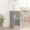 vidaXL Beistellschrank mit Glastüren Grau Sonoma 35x37x75,5 cm 836404 Bild 3
