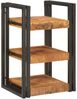 vidaXL Nachttisch Braun und Schwarz 38 x 33 x 58 cm Massivholz Mango 4016730 Bild 2