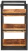 vidaXL Nachttisch Braun und Schwarz 38 x 33 x 58 cm Massivholz Mango 4016730 Bild 5