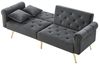 Merax Schlafsofa mit Bettfunktion, 1 Teile, 2-Sitzer-Sofa mit verstellbarer Rückenlehne & goldenen Metallfüßen Bild 4