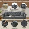 Merax Schlafsofa mit Bettfunktion, 1 Teile, 2-Sitzer-Sofa mit verstellbarer Rückenlehne & goldenen Metallfüßen Bild 3
