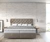 Boxspringbett Dream-Great 180x200 cm Mikrofaser Beige mit Matratze und Topper Bild 2