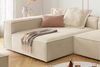 KAWOLA Sofa CARMO Ecksofa Stoff beige Recamiere links 68 x 191 x 306 cm Bild 2