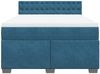 vidaXL Boxspringbett mit Matratze Dunkelblau 140x200 cm Samt 3286346 Bild 4