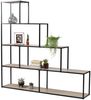 CaliCosy 'COLORADO' Bücherregal im Treppen-Design - L160 cm - Dekor holz - Schwarz Bild 4