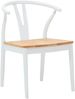 vidaXL Esszimmerstuhl 2 pcs Weiß und Natur Massives Gummiholz 42020416 Bild 4