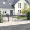 vidaXL Gartentor mit gewölbtem Oberteil Assen Grau 500 x 100 cm Stahl 42008959 Bild 1
