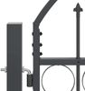 vidaXL Gartentor mit gewölbtem Oberteil Assen Grau 500 x 100 cm Stahl 42008959 Bild 5
