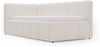 GRAINGOLD Cloud One Jugendbett 90x200, Einzelbett mit Bettkasten, mit Lattenrost, Velour-Stoff, Links, Beige Bild 2