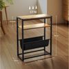 HOMCOM Beistelltisch V-förmiger Magazinhalter (Couchtisch, 1-St, Nachttisch), 43 x 18 x 56 cm, Rustikal Braun Bild 3