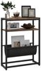 HOMCOM Beistelltisch V-förmiger Magazinhalter (Couchtisch, 1-St, Nachttisch), 43 x 18 x 56 cm, Rustikal Braun Bild 2