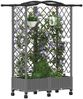 vidaXL Hochbeet mit Rankgitter und Dach Hellgrau 124 x 40 x 129 cm PP 3423020 Bild 3