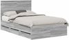 vidaXL Bettrahmen Graues Sonoma 120 x 190 cm Ingenieurs Holz 3411143 Bild 2