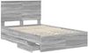 vidaXL Bettrahmen Graues Sonoma 120 x 190 cm Ingenieurs Holz 3411143 Bild 5