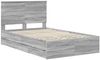 vidaXL Bettrahmen Graues Sonoma 120 x 190 cm Ingenieurs Holz 3411143 Bild 4