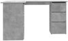 vidaXL Eckschreibtisch Betongrau 145x100x76 cm Holzwerkstoff 801093 Bild 5