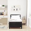 vidaXL LED Boxspringbett mit Matratze mit LED Schwarz 80 x 200 cm Samt 3342550 Bild 4