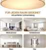 monzana Deckenleuchte, rund, 1-flammig, E27, Stoffschirm, Weiß, Ø 30 cm Bild 5