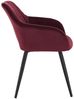 WOLTU® Esszimmerstuhl BH93bd-1 1 Stück Küchenstuhl Polsterstuhl Wohnzimmerstuhl Sessel mit Armlehne, Sitzfläche aus Samt, Metallbeine, Bordeaux Bild 4