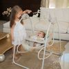 Lorelli Babywippe elektrisch Tango 2 in 1, Fernbedienung, MP3, Timer, Mobile braun Bild 4