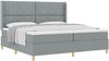 vidaXL Boxspringbett mit Matratze Hellgrau 200 x 200 cm Stoff 3341917 Bild 2