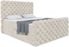 MEBLINI Boxspringbett DUKE 160x200 cm mit Bettkasten - H4/Creme Samt Polsterbett - Doppelbett mit Topper & Taschenfederkern-Matratze Bild 2
