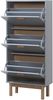 Schuhschrank >Orvar< in Grau - 58x131x25cm (BxHxT) Bild 4
