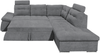 Ecksofa Medan Anthrazit von Ed Exciting Design – Modernes Sofa mit Schlaffunktion & Glow Mikrofaser Bild 4