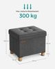 Songmics Sitzhocker, Sitzbank 32 x 40 x 33,5 cm klappbare Sitztruhe 300kg belastbar Bild 3