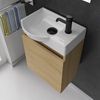 Alpenberger Badmöbel-Set Gäste WC Waschbecken mit Unterschrank - Hängeschrank Vormontiert, (Badschrank 2-tlg, Waschtisch hängend), Waschbeckenunterschrank mit Softclose Bild 2