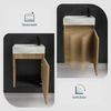 Alpenberger Badmöbel-Set Gäste WC Waschbecken mit Unterschrank - Hängeschrank Vormontiert, (Badschrank 2-tlg, Waschtisch hängend), Waschbeckenunterschrank mit Softclose Bild 3