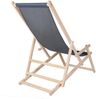 Sonnenliege Armlehne Anthrazit Strand Campingstuhl Holz klappbar Faltsitz Balkon Bild 4