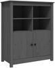 vidaXL Sideboard Grau 83 x 41,5 x 100 cm Massivholz Kiefer [821514] Bild 2